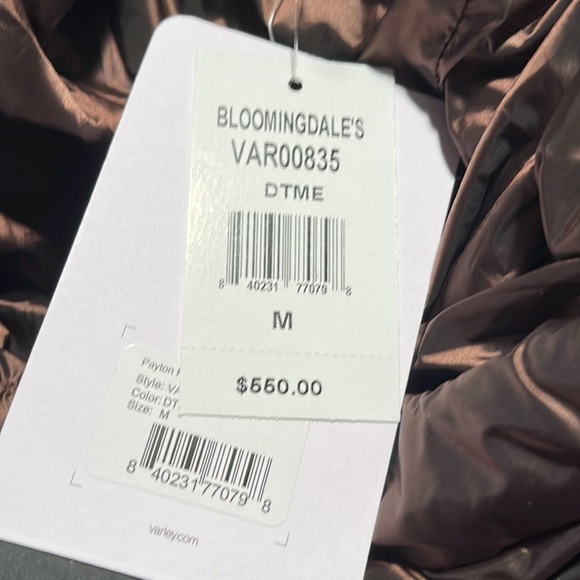 Varley Payton Puffer Coat Sz M Brushed brown Metallic - Picture 8 of 8